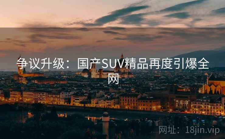 争议升级：国产SUV精品再度引爆全网